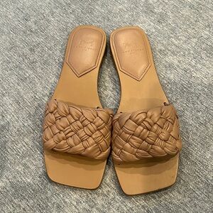 Marc Fisher braided nude sandals